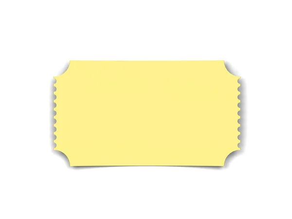 Blank Cinema Ticket Coupon Illustration Isolated White Background — Stock Photo, Image