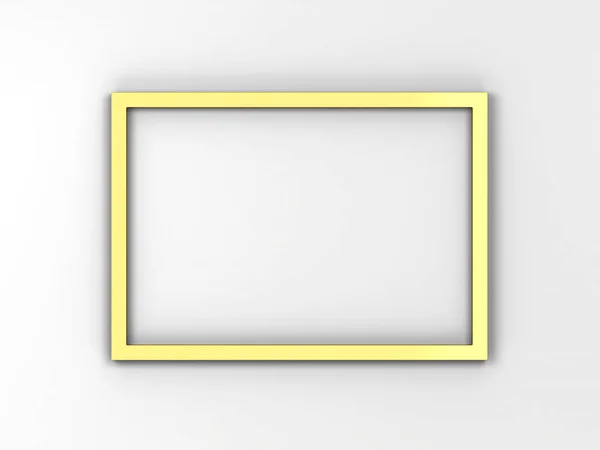 简单的框架 3D在白色背景上孤立的图解 — 图库照片
