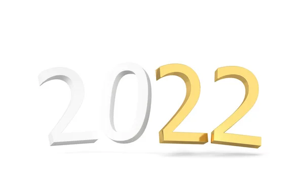 2022 Års Texttecken Illustration Isolerad Vit Bakgrund — Stockfoto