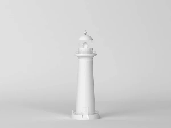 灯台だ ミニマルなシーン 3Dイラスト — ストック写真
