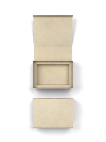 Магнітна Коробка Ілюстрація Ізольована Білому Тлі Порожній Макет Упаковки — стокове фото