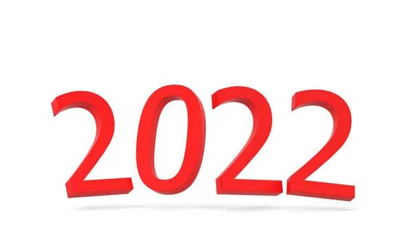 2022 Års Texttecken Illustration Isolerad Vit Bakgrund — Stockfoto