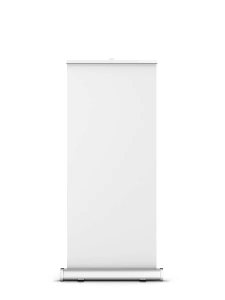 Prázdný Rolovací Banner Ilustrace Izolované Bílém Pozadí — Stock fotografie