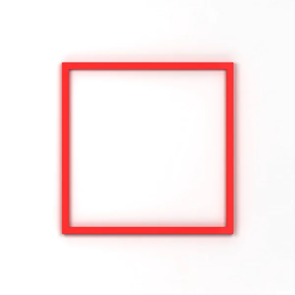 简单的框架 3D在白色背景上孤立的图解 — 图库照片