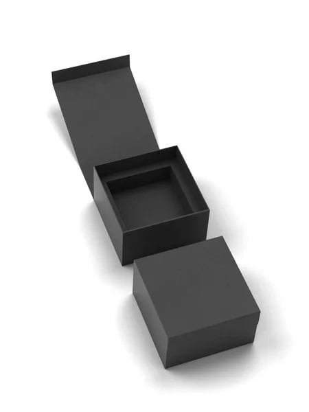 Scatola Magnetica Illustrazione Isolata Sfondo Bianco Modello Imballaggio Bianco — Foto Stock