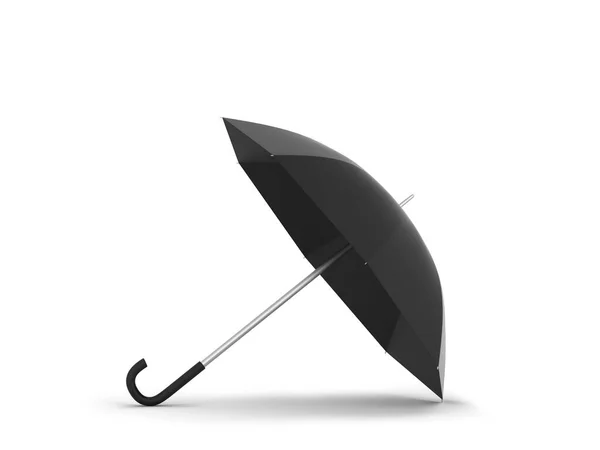 空の傘を開いた 白地に隔離された3Dイラスト — ストック写真