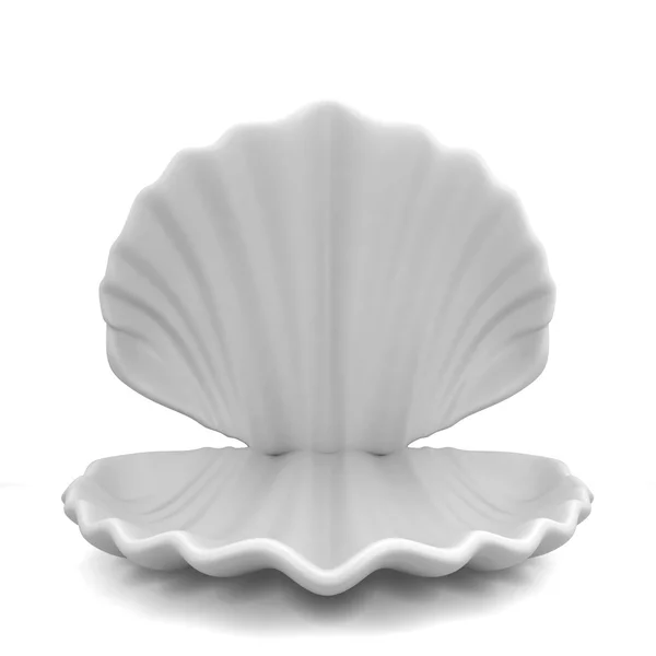 3d White empty Shell isolated on white background Stock Photo by ...