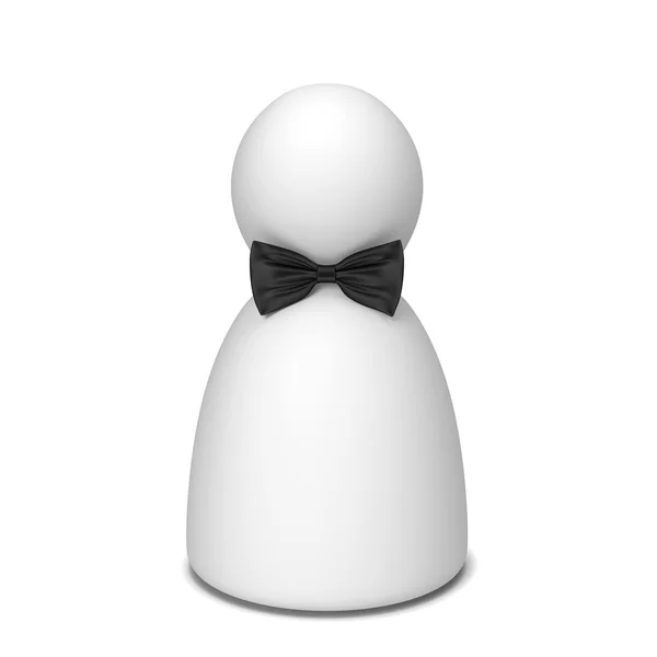 Human figure with bow tie — Stock Photo, Image