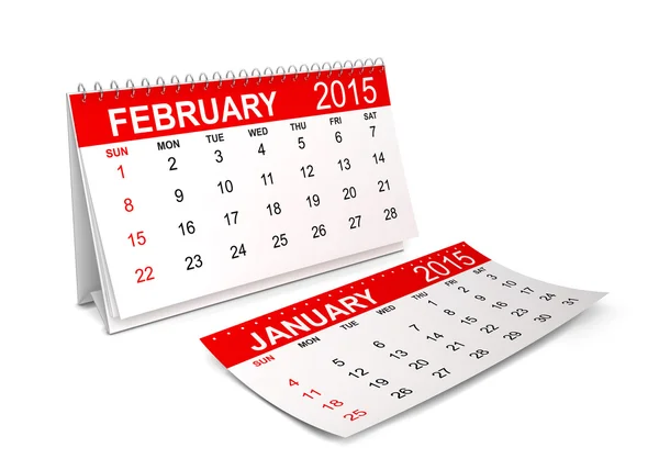 2015 Calendar. February — Stock Photo, Image