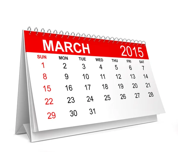 2015 Calendar. March — Stock Photo, Image