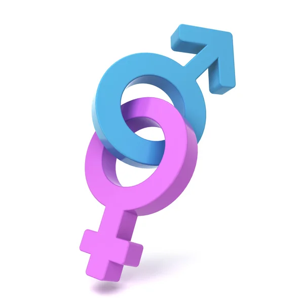 Male and female symbols crossed — Stock Photo, Image