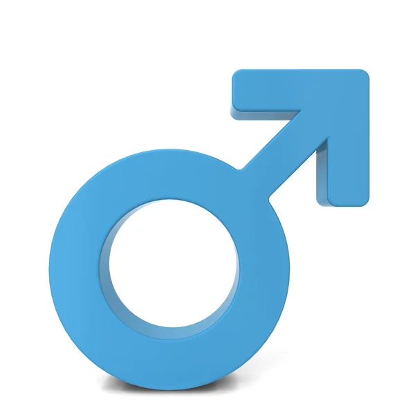 Male symbol. 3d illustration isolated on white background — Stock Photo, Image