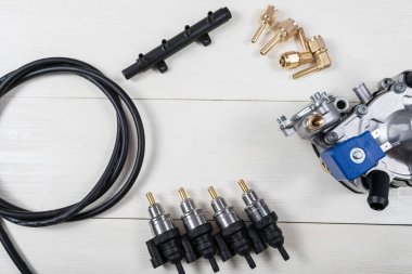 Lpg gas equipment with injectors for installation in petrol car, for use alternative fuel.