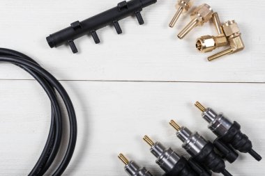Lpg gas equipment with injectors for installation in petrol car, for use alternative fuel.