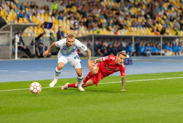 Kiev Ukraine Septembre 2021 Les Joueurs Action Pendant Match Ligue — Photo