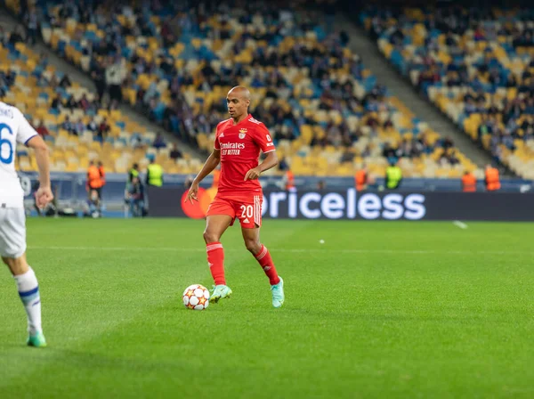 Kyiv Ukraina September 2021 Joao Mario Dari Benfica Beraksi Melawan — Stok Foto