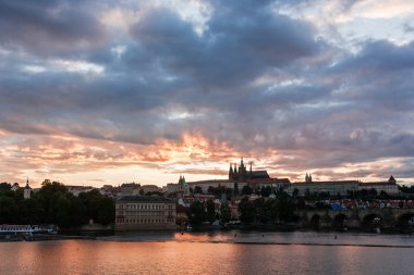 gece Prag, Çek Cumhuriyeti.