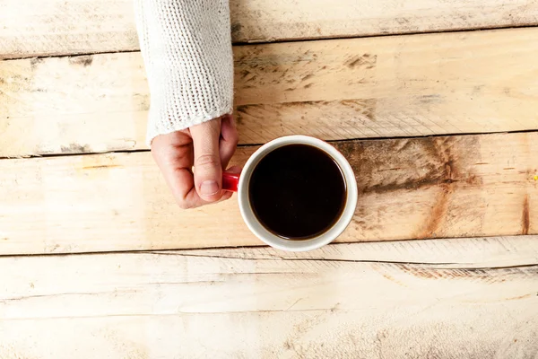 Woman hand with coffee. — Stock Photo, Image