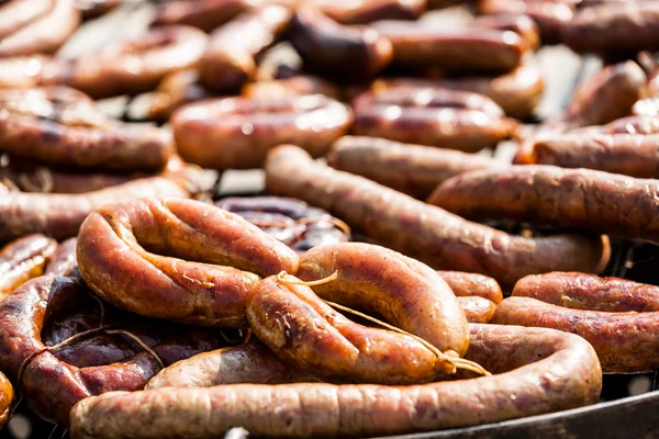 Salchichas en la parrilla —  Fotos de Stock