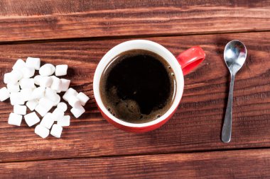 Marshmallow ile sıcak kahve