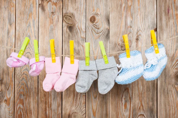 Knitted babies socks — Stock Photo, Image