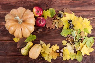 Doğal sonbahar çerçeve.