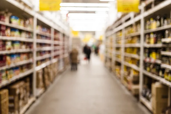 Supermercato sfondo sfocatura con bokeh — Foto Stock