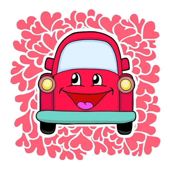Cute red car — Stock Vector