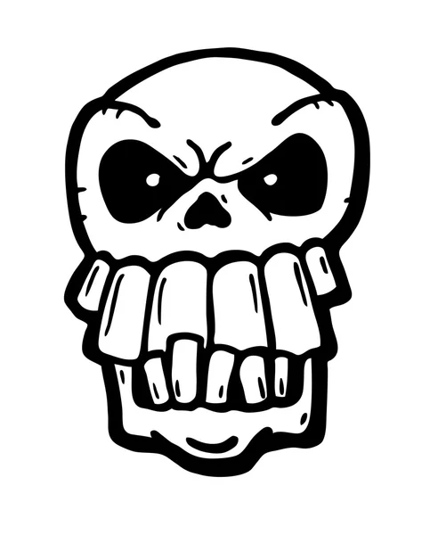 Angry painted skull — Stock Vector