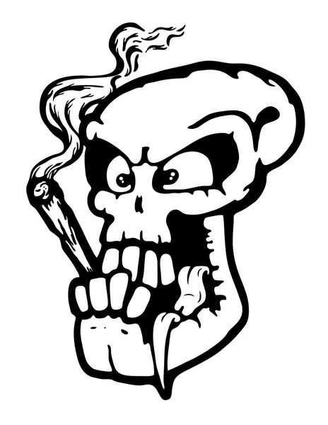 Skull wit joint — Stock Vector