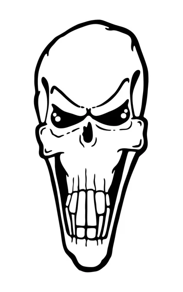 Crâne mauvais effrayant — Image vectorielle