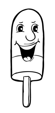 Buz lolly gülümseme ile