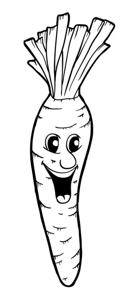 Морковь с улыбкой — стоковый вектор