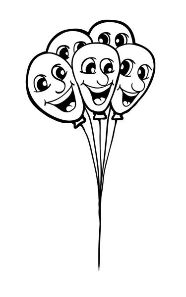 Balon dengan senyum - Stok Vektor