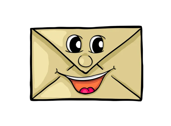 Carta con sonrisa — Vector de stock