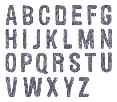 Elle çizilmiş çizili yazı tipi