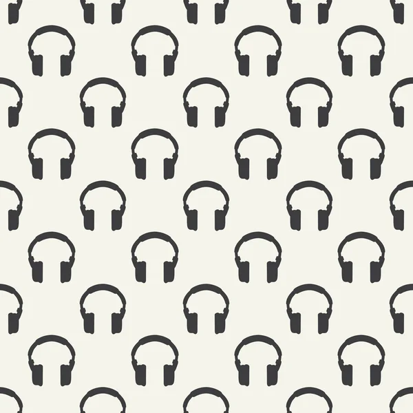 Headphones seamless pattern — Stock Vector