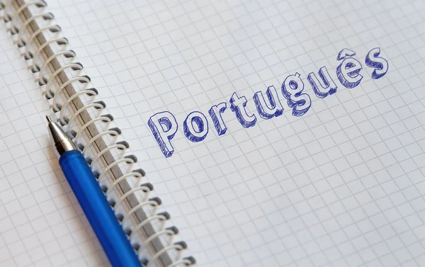 Χέρι Σχέδιο Πορτογαλικά Στο Φύλλο Του Φορητού Υπολογιστή — Φωτογραφία Αρχείου