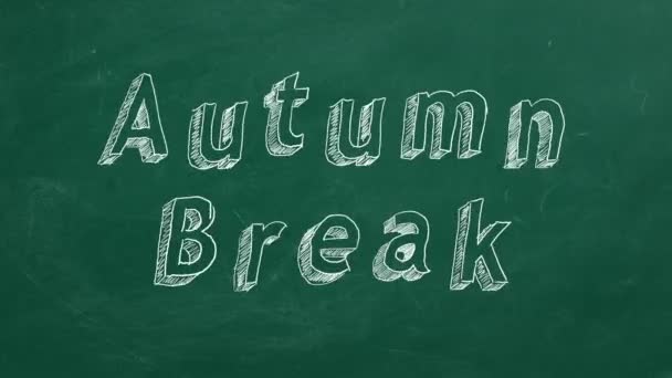 그림과 애니메이션 텍스트 Autumn Break 애니메이션 — 비디오