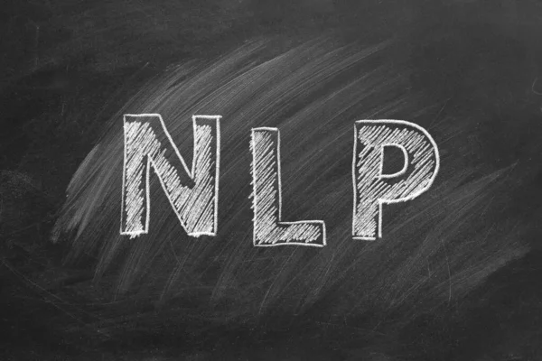 Pnl Programmazione Neuro Linguistica Elaborazione Del Linguaggio Naturale Lettering Sulla — Foto Stock