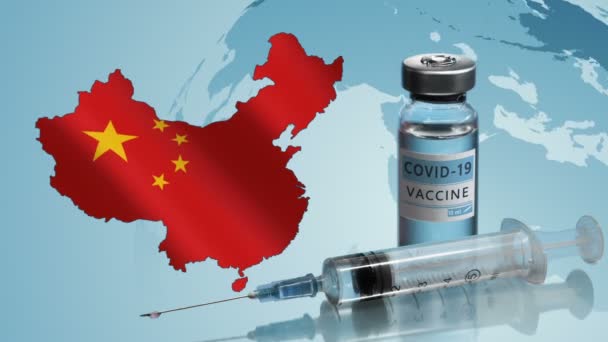 Vaccinatie campagne in China. De strijd tegen het coronavirus in de wereld — Stockvideo