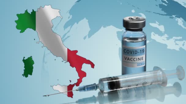 Campagne de vaccination en Italie. La lutte contre le coronavirus dans le monde — Video