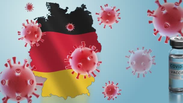 Očkovací kampaň v Německu. Boj proti koronaviru ve světě — Stock video