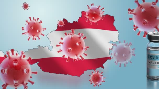 Vaccination campaign in Austria. The fight against coronavirus in the World — Stock Video