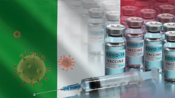 Campagne de vaccination en Italie. La lutte contre le coronavirus dans le monde — Video