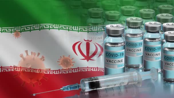 이란에서의 예방 접종 캠페인. 세계에서 코로나 바이러스와의 싸움 — 비디오