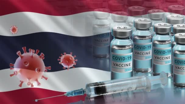 Campagne de vaccination en Thaïlande. La lutte contre le coronavirus dans le monde — Video