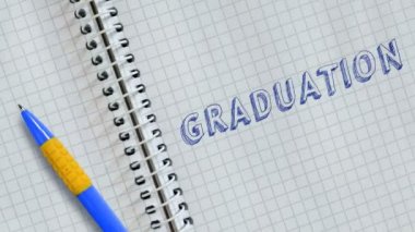 Mezuniyet. Bir okul defterine mektup yazmak