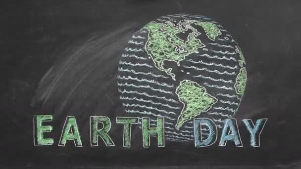 22. dubna. Koncept dne Země — Stock video