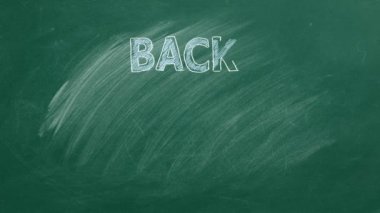 Okula geri dön. Greenboard 'da Görüntü.